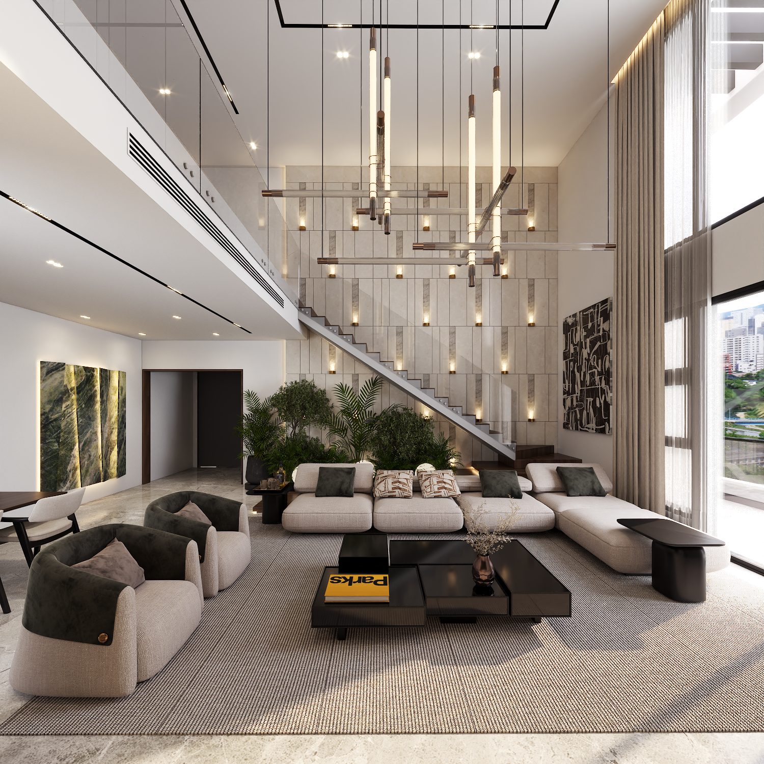 TEA'S COURT II — The double-volume lounge